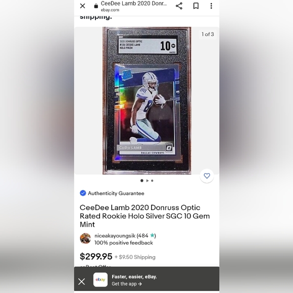 CeeDee Lamb certified rookie patch - Picture 5 of 5